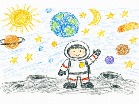 В ГНЦ ФМБЦ им. А.И. Бурназяна прошел конкурс детских рисунков «Космическая палитра», приуроченный к «Неделе космоса»